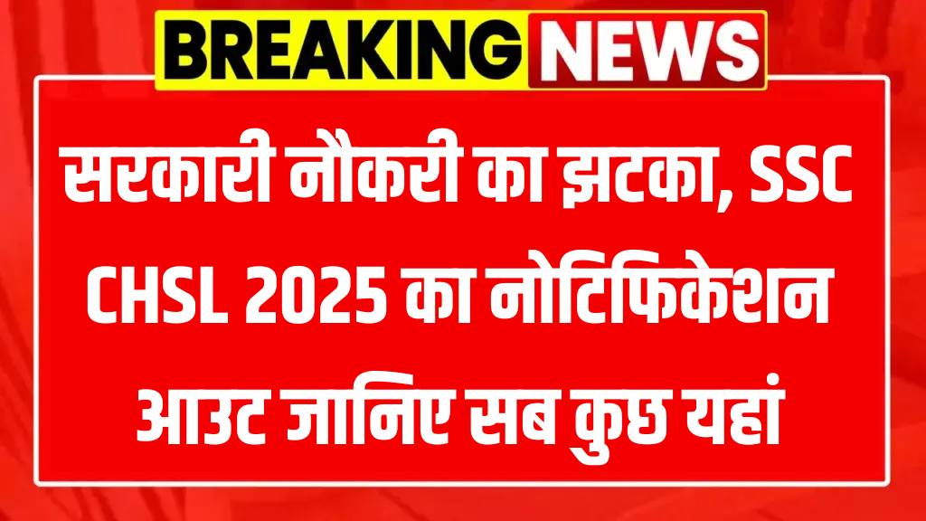 SSC CHSL 2025 Notification